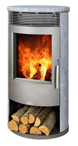 Печь-камин ABX Tartu 5, серая сталь тальк с верхней плитой в Калининграде